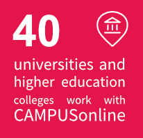 40 universities and higher education colleges work with CAMPUSonline
